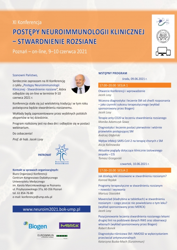 XI Konferencja „Postępy Neuroimmunologii Klinicznej – Stwardnienie rozsiane”