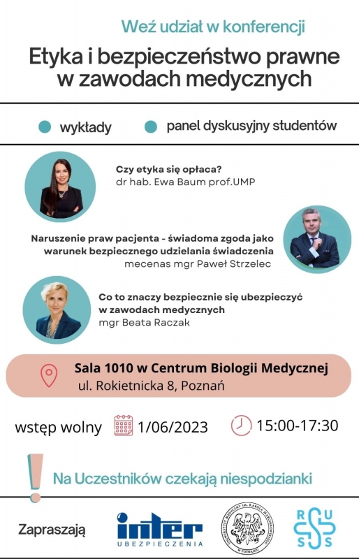Konferencja „Etyka i bezpieczeństwo prawne w zawodach medycznych”