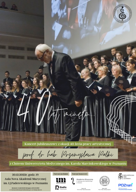 Koncert Jubileuszowy z okazji 40-lecia pracy artystycznej Prof. dra hab. Przemysława Pałki z Chórem UMP