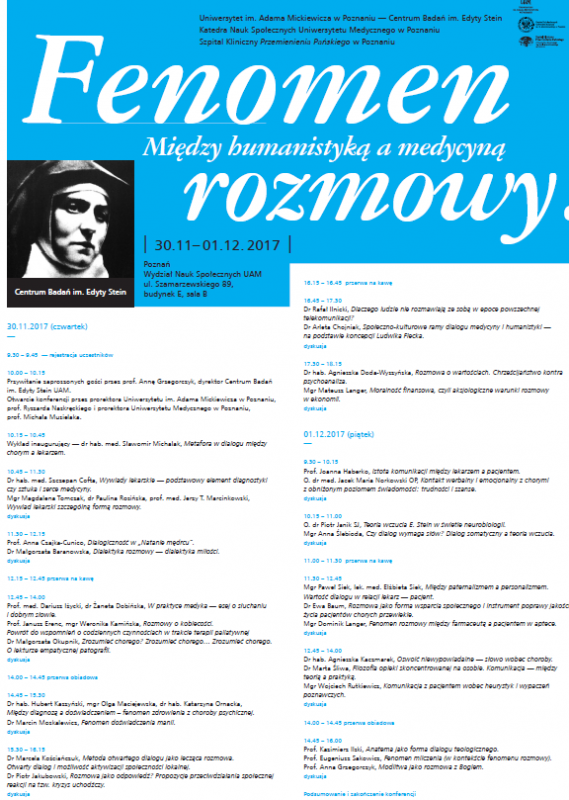 Konferencja „Fenomen rozmowy. Między humanistyką a medycyną”