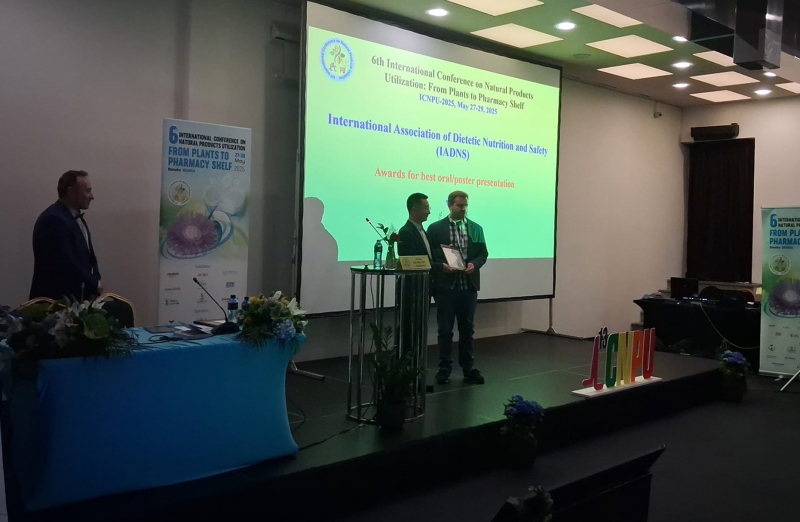 Dr Szymon Sip laureatem nagrody International Association of Dietetic Nutrition and Safety za najlepszą prezentację posterową na międzynarodowej konferencji ICNPU 2025
